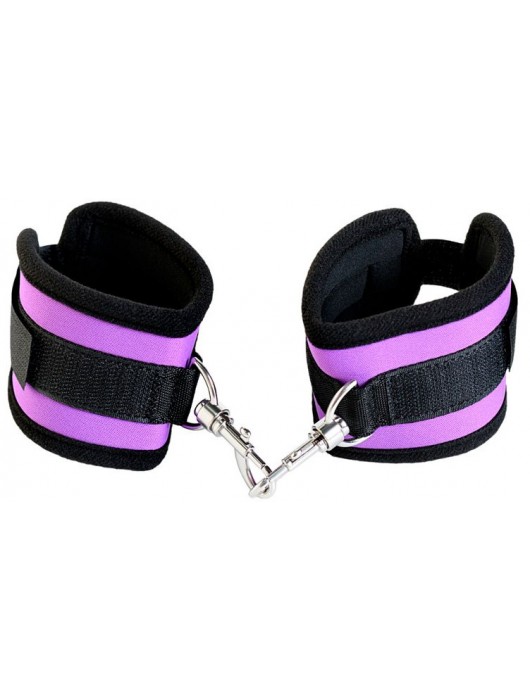 Наручники из неопрена фиолетового цвета - ToyFa - купить с доставкой в Новокуйбышевске