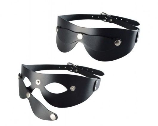 Черная кожаная маска  Новичок - Sitabella - купить с доставкой в Новокуйбышевске