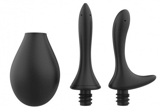 Черный анальный душ Nexus Anal Douche Set с 2 сменными насадками - Nexus Range - купить с доставкой в Новокуйбышевске
