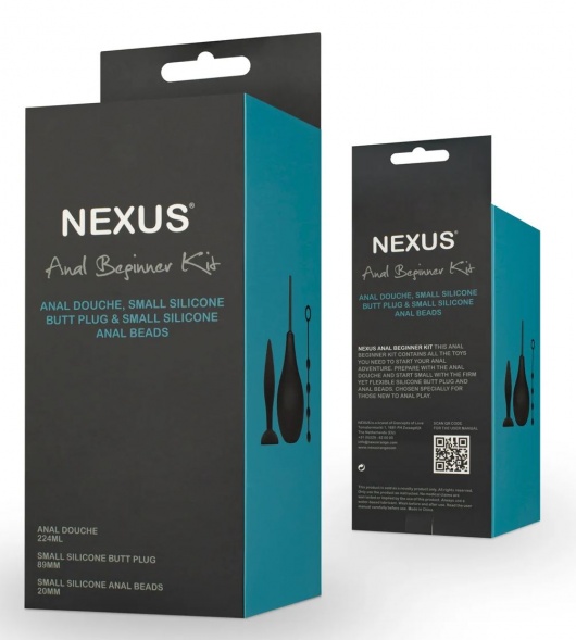 Анальный набор Nexus Anal Beginner Kit: пробка, душ и шарики - Nexus Range