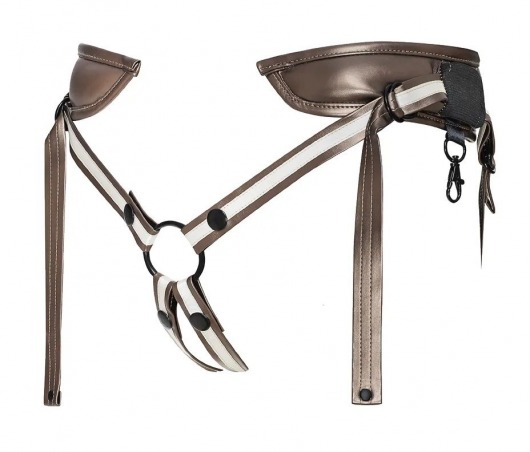 Бронзовый пояс для насадок Desirous Harness - Strap-on-me - купить с доставкой в Новокуйбышевске