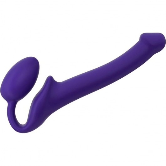 Фиолетовый безремневой страпон Silicone Bendable Strap-On - size S - Strap-on-me - купить с доставкой в Новокуйбышевске