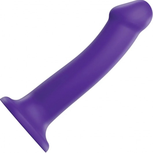 Фиолетовый фаллоимитатор-насадка Strap-On-Me Dildo Dual Density size L - 19 см. - Strap-on-me - купить с доставкой в Новокуйбышевске