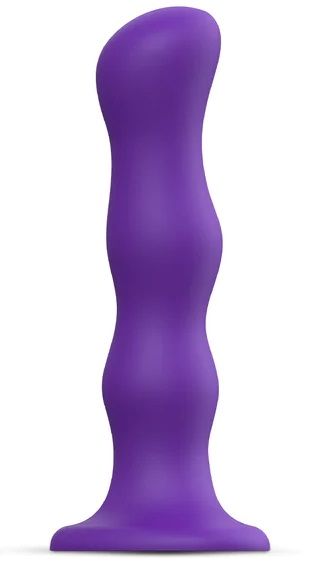 Фиолетовая насадка Strap-On-Me Dildo Geisha Balls size M - Strap-on-me - купить с доставкой в Новокуйбышевске