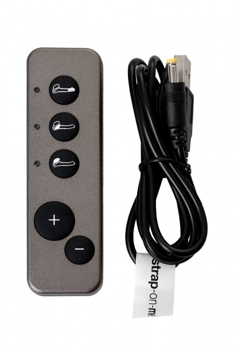 Черный безремневой вибрострапон Silicone Bendable Strap-On - size XL - Strap-on-me - купить с доставкой в Новокуйбышевске