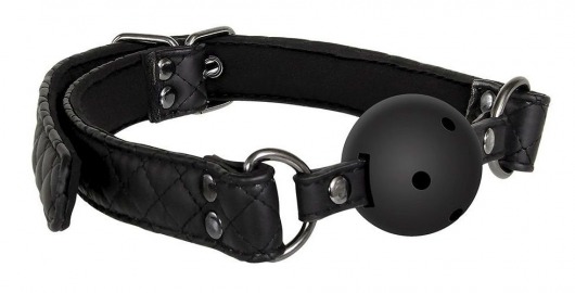 Черный кляп-шарик BALL GAG DIAMOND - Dream Toys - купить с доставкой в Новокуйбышевске