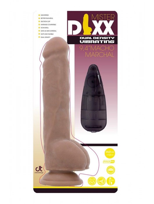 Телесный вибромассажер MACHO MARSHAL - 23,5 см. - Dream Toys