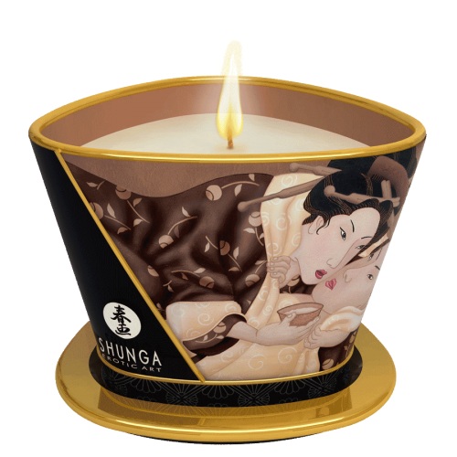 Массажная свеча Intoxicatin Chocolate с ароматом шоколада - 170 мл. - Shunga - купить с доставкой в Новокуйбышевске