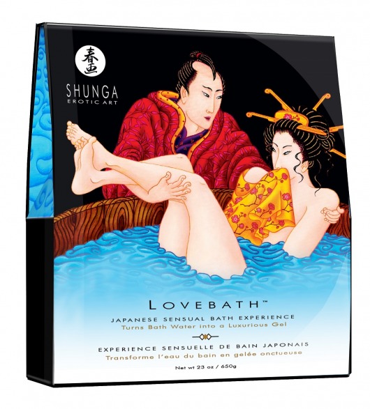 Соль для ванны Lovebath Ocean temptation, превращающая воду в гель - 650 гр. - Shunga - купить с доставкой в Новокуйбышевске