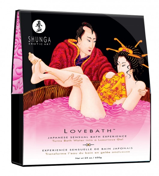 Соль для ванны Lovebath Dragon Fruit, превращающая воду в гель - 650 гр. - Shunga - купить с доставкой в Новокуйбышевске