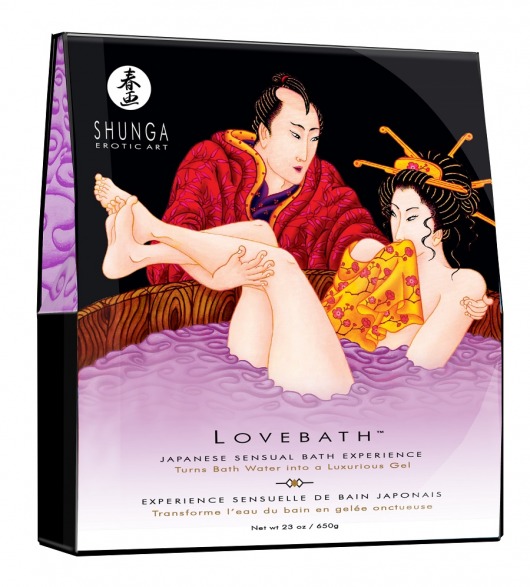 Соль для ванны Lovebath Sensual lotus, превращающая воду в гель - 650 гр. - Shunga - купить с доставкой в Новокуйбышевске