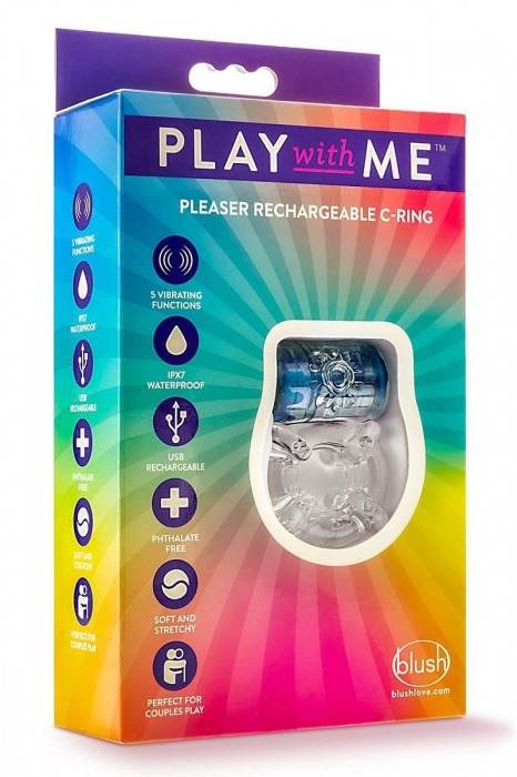 Фиолетовое эрекционное виброкольцо Pleaser Rechargeable C-Ring - Blush Novelties - в Новокуйбышевске купить с доставкой