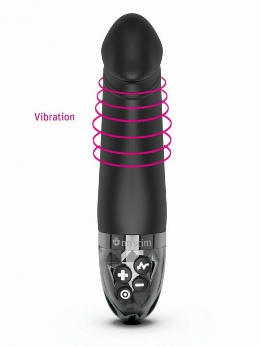 Черный вибратор с электростимуляцией Real Deal Neal - 16,5 см. - MyStim - купить с доставкой в Новокуйбышевске