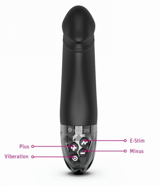 Черный вибратор с электростимуляцией Real Deal Neal - 16,5 см. - MyStim - купить с доставкой в Новокуйбышевске
