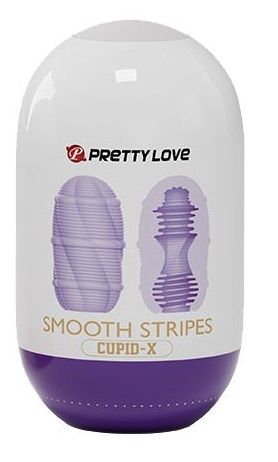 Сиреневый мастурбатор-яйцо Smooth Stripes - Baile - в Новокуйбышевске купить с доставкой