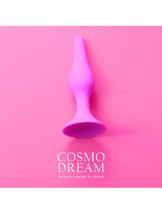 Розовая анальная втулка с ограничителем - 10 см. - Cosmo