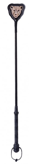 Чёрный стек с фигуркой леопарда на наконечнике - 21 см. - ToyFa - купить с доставкой в Новокуйбышевске