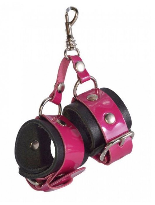 Розово-черный брелок  Наручники - Sitabella - купить с доставкой в Новокуйбышевске