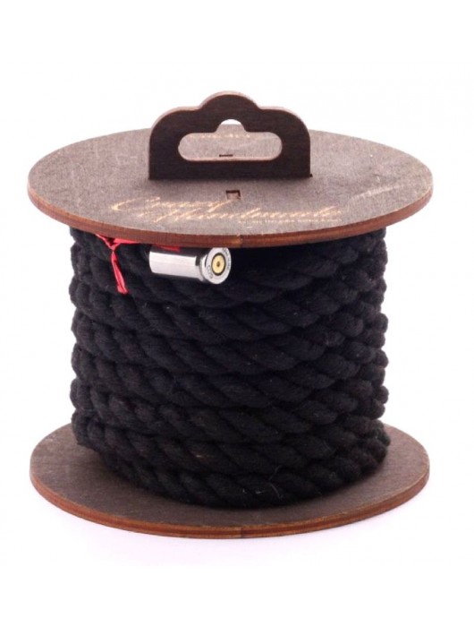 Черная хлопковая веревка для бондажа на катушке - 3 м. - Crazy Handmade - купить с доставкой в Новокуйбышевске