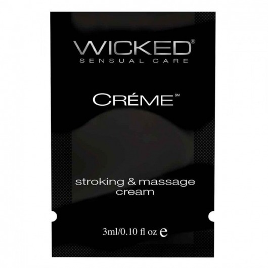Крем для массажа и мастурбации Wicked Stroking and Massage Creme - 3 мл. - Wicked - купить с доставкой в Новокуйбышевске
