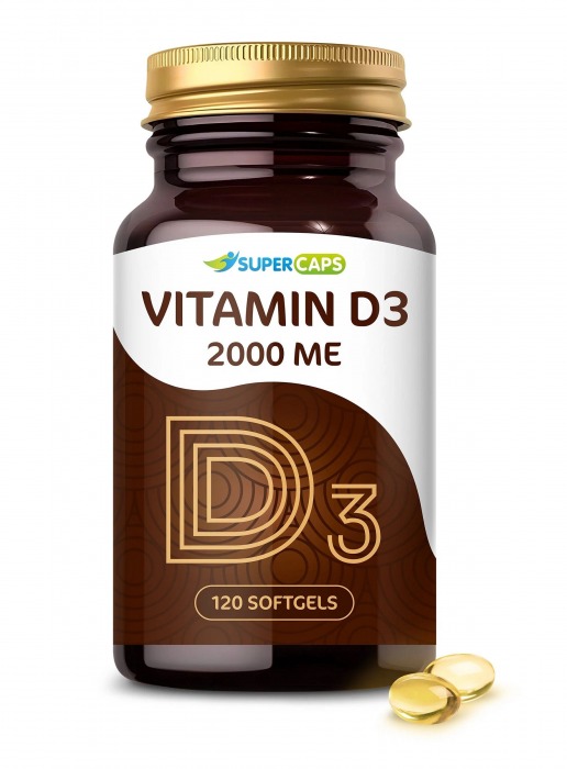 Пищевая добавка SuperCaps VITAMIN D3 2000 ME - 120 капсул - SuperCaps - купить с доставкой в Новокуйбышевске