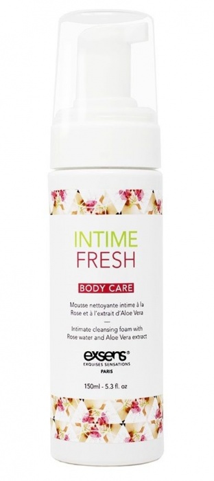 Органическая интимная очищающая пенка Intime Fresh - 150 мл. - Exsens - купить с доставкой в Новокуйбышевске