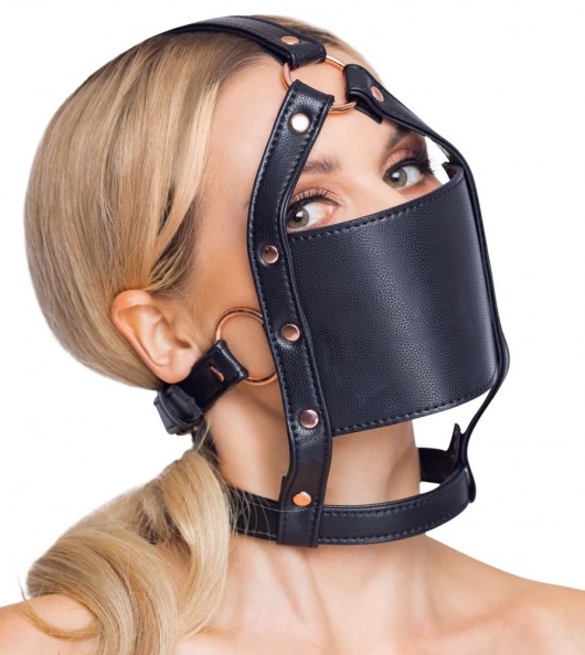 Черный намордник с кляпом-шаром Head Harness With A Gag - Orion - купить с доставкой в Новокуйбышевске