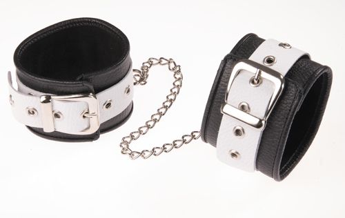 Черно-белые оковы на ноги - Sitabella - купить с доставкой в Новокуйбышевске