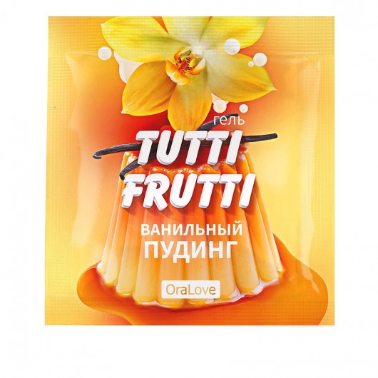 Пробник гель-смазки Tutti-frutti со вкусом ванильного пудинга - 4 гр. - Биоритм - купить с доставкой в Новокуйбышевске