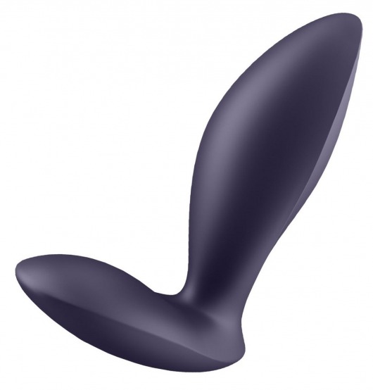 Фиолетовый анальный вибростимулятор Power Plug - Satisfyer - в Новокуйбышевске купить с доставкой