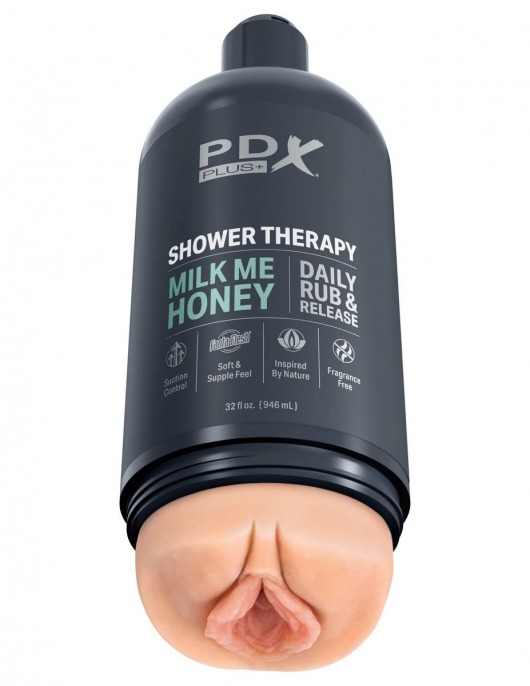 Телесный мастурбатор-вагина Shower Therapy Milk Me Honey - Pipedream - в Новокуйбышевске купить с доставкой