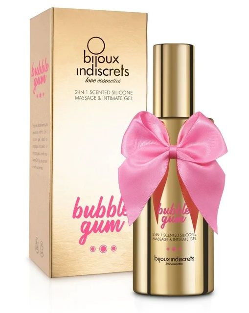 Гель с ароматом жвачки Bubblegum 2-in-1 Scented Silicone Massage And Intimate Gel - 100 мл. - Bijoux Indiscrets - купить с доставкой в Новокуйбышевске