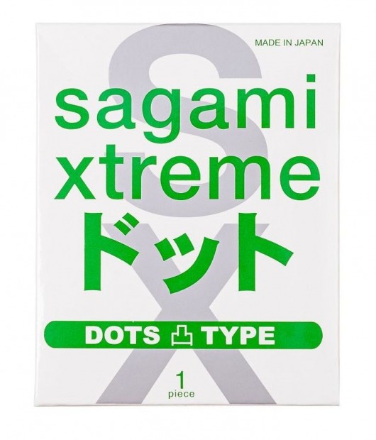 Презерватив Sagami Xtreme Type-E с точками - 1 шт. - Sagami - купить с доставкой в Новокуйбышевске