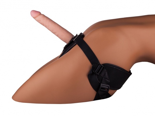 Женский страпон с реалистичной насадкой - 17 см. - LOVETOY (А-Полимер) - купить с доставкой в Новокуйбышевске