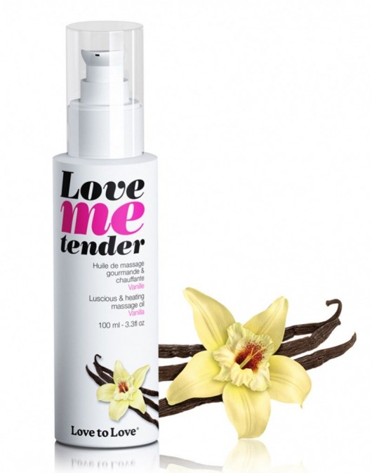 Съедобное согревающее массажное масло Love Me Tender Vanilla с ароматом ванили - 100 мл. - Love to Love - купить с доставкой в Новокуйбышевске