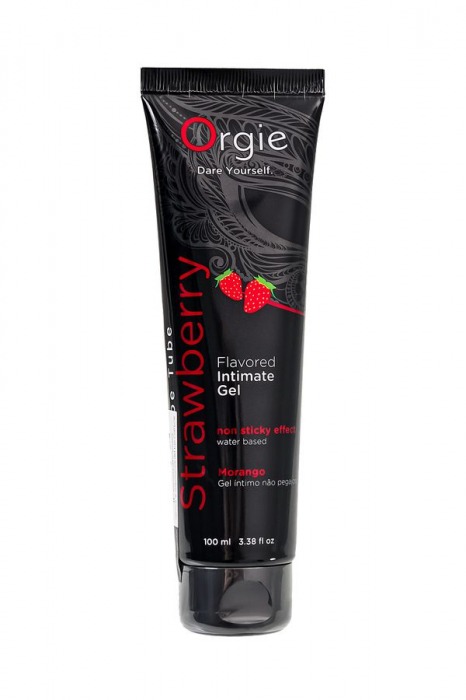 Интимный гель на водной основе Lube Tube Strawberry с клубничным вкусом - 100 мл. - ORGIE - купить с доставкой в Новокуйбышевске