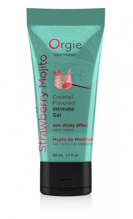 Съедобный интимный гель Orgie Lube Tube Cocktail Strawberry Mojito - 50 мл. - ORGIE - купить с доставкой в Новокуйбышевске