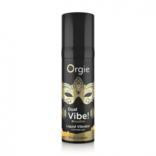 Съедобный гель Dual Vibe Pina Colada с эффектом вибрации и вкусом коктейля пина колада - 15 мл. - ORGIE - купить с доставкой в Новокуйбышевске