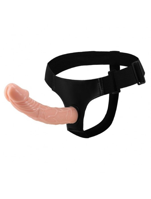 Гладкий фаллоимитатор с крупной головкой на ремешках - 19,7 см. - Baile - купить с доставкой в Новокуйбышевске