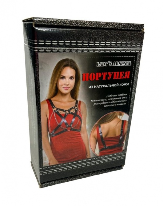 Портупея из натуральной кожи с цепочками - БДСМ Арсенал - купить с доставкой в Новокуйбышевске