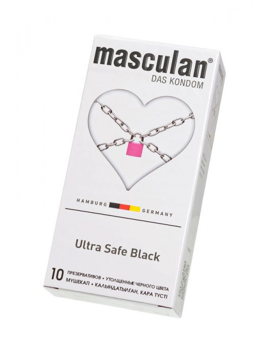 Ультрапрочные презервативы Masculan Ultra Safe Black - 10 шт. - Masculan - купить с доставкой в Новокуйбышевске