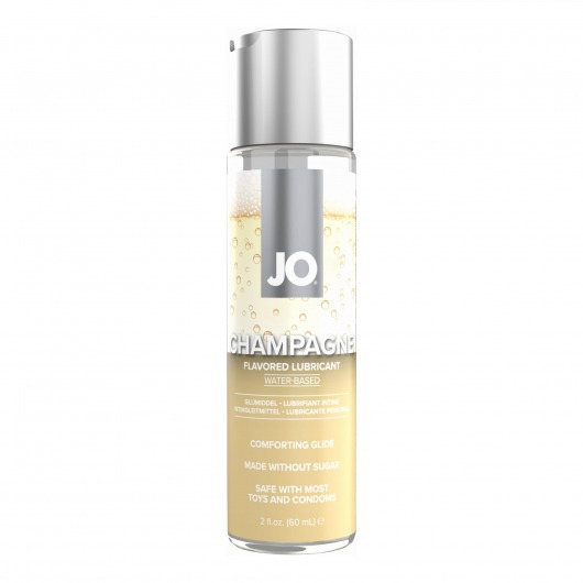 Лубрикант на водной основе JO H2O Champagne Flavored Lubricant с ароматом шампанского - 60 мл. - System JO - купить с доставкой в Новокуйбышевске