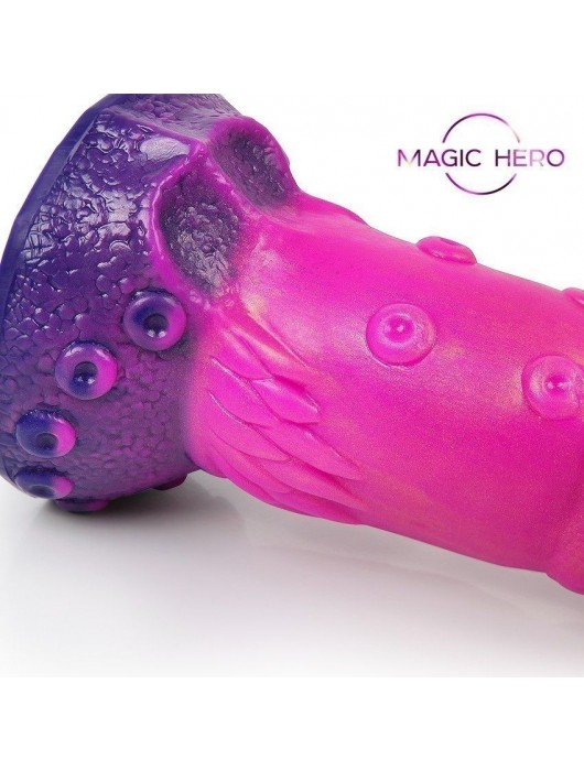 Розовый рельефный фантазийный фаллоимитатор - 20 см. - Bior toys - купить с доставкой в Новокуйбышевске