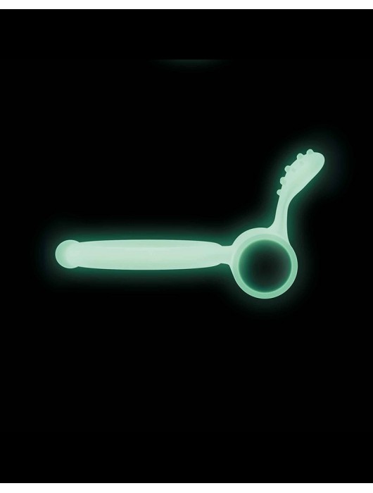 Светящееся в темноте эрекционное виброкольцо Power Clit - Dorcel - в Новокуйбышевске купить с доставкой