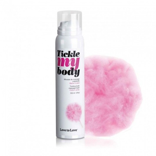 Массажная хрустящая пенка Tickle My Body Cotton Candy с ароматом сладкой ваты - 150 мл. - Love to Love - купить с доставкой в Новокуйбышевске
