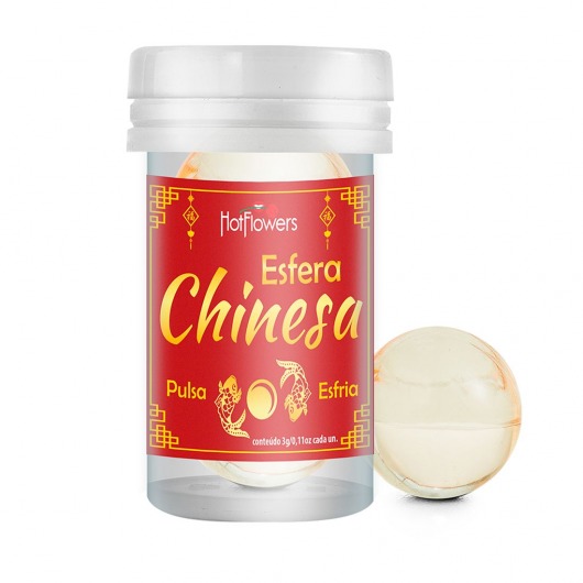 Интимный гель Chinesa Esfera с охлаждающе-пульсирующим эффектом (2 шарика по 3 гр.) - HotFlowers - купить с доставкой в Новокуйбышевске