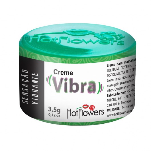 Возбуждающий крем Vibra с эффектом вибрации - 3,5 гр. - HotFlowers - купить с доставкой в Новокуйбышевске