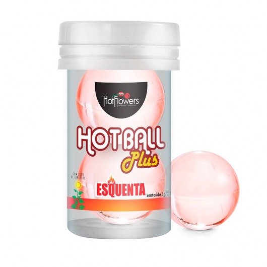 Лубрикант на масляной основе Hot Ball Plus с разогревающим эффектом (2 шарика по 3 гр.) - HotFlowers - купить с доставкой в Новокуйбышевске