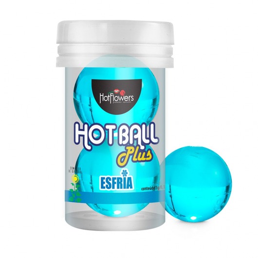Лубрикант на масляной основе Hot Ball Plus с охлаждающим эффектом (2 шарика по 3 гр.) - HotFlowers - купить с доставкой в Новокуйбышевске