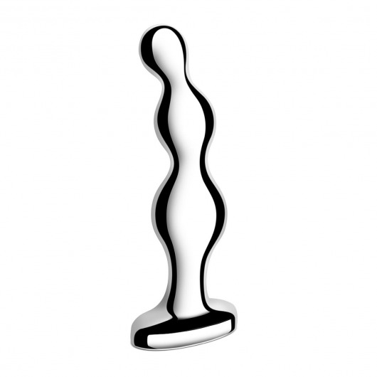 Стальной анальный фаллоимитатор для простаты Stainless Steel Anal Beads - 13 см. - b-Vibe - в Новокуйбышевске купить с доставкой